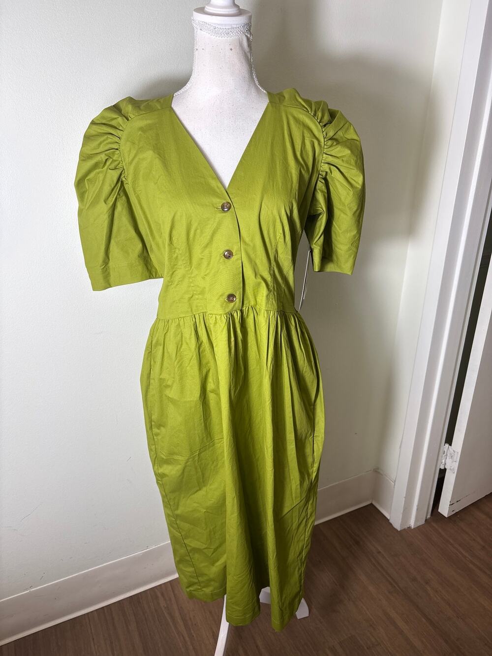 NWT Tuckernuck Woodbine Green Midi Dress Sz L